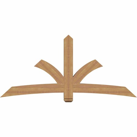 Ekena Millwork Davenport Timber Gable Bracket, Western Red Cedar, 84"W x 38"H x 5 1/2"D x 5 1/2"F, 11/12 Pitch GBW084X38X0606DAV00SWR